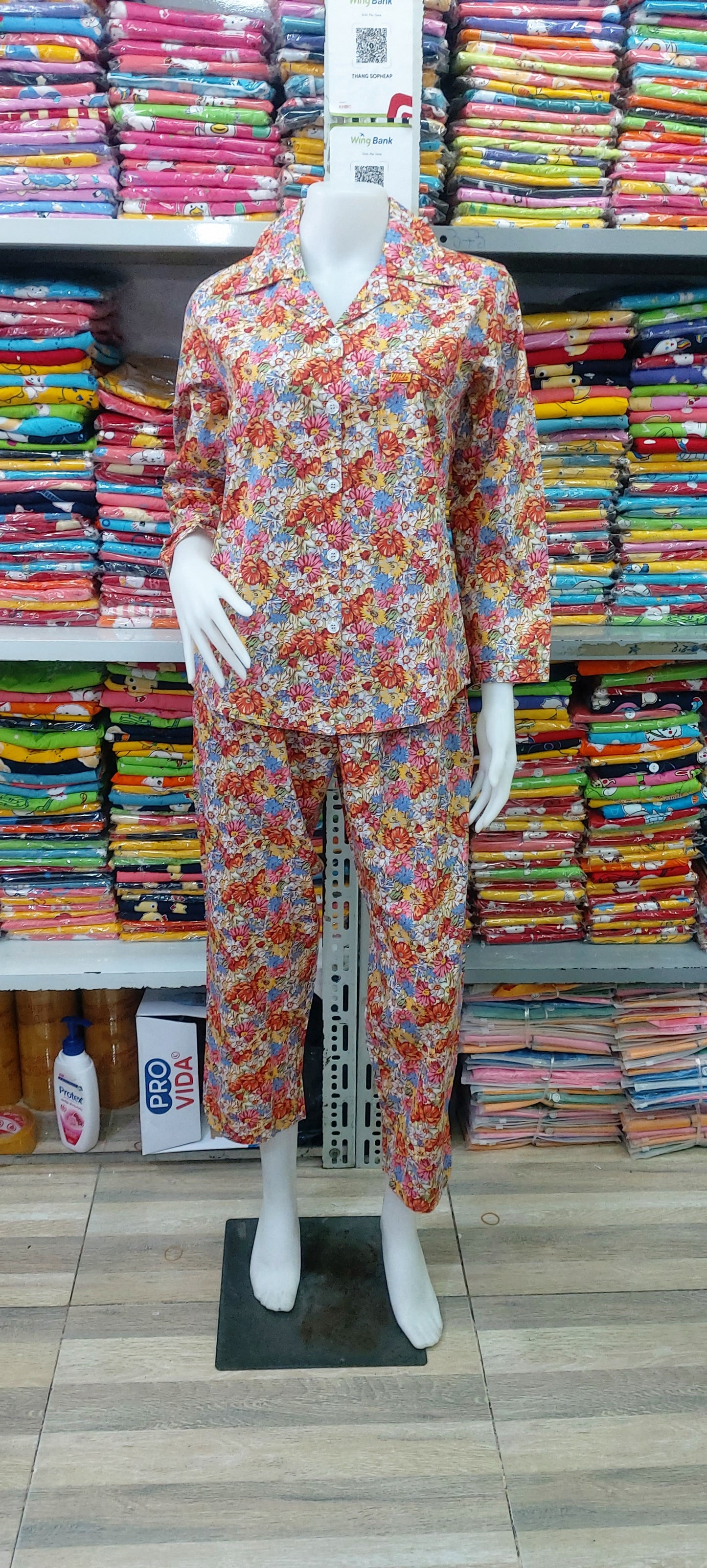 ឈុតផ្កា ធីតា សាច់អំបោះកូតុន ថៃ 100%