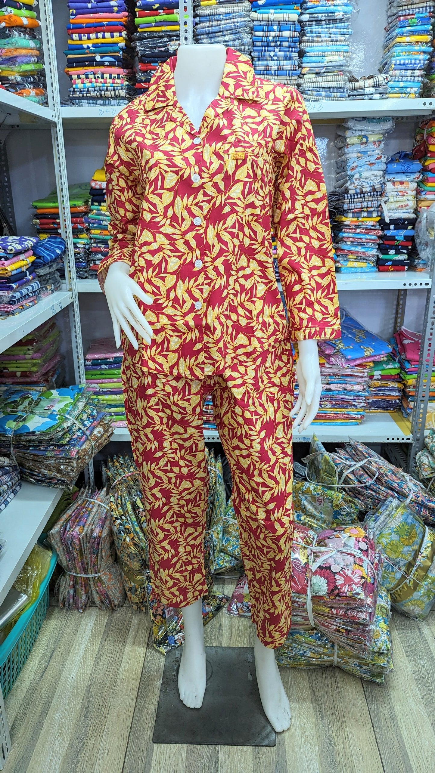 ឈុតផ្កា ធីតា សាច់អំបោះកូតុង ថៃ 100%