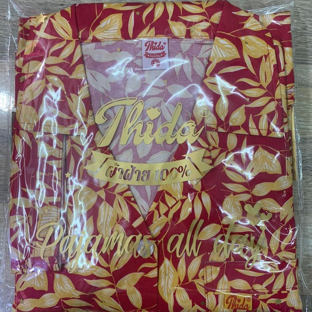 ឈុតផ្កា ធីតា សាច់អំបោះកូតុង ថៃ 100%