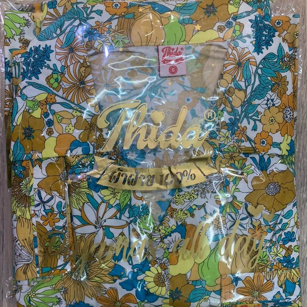 ឈុតផ្កា ធីតា សាច់អំបោះកូតុង ថៃ 100%