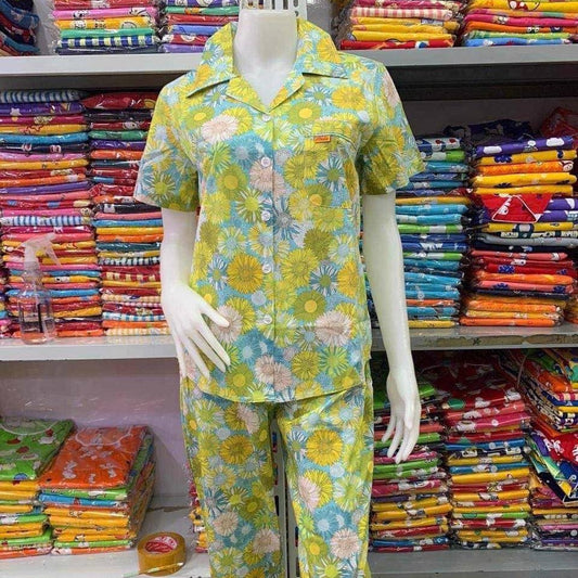 ឈុតផ្កា ធីតា សាច់អំបោះកូតុងថៃ 100%