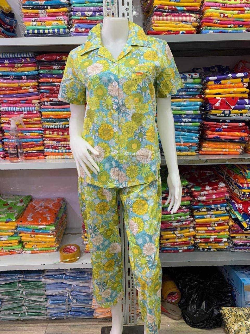 ឈុតផ្កា ធីតា សាច់អំបោះកូតុងថៃ 100%