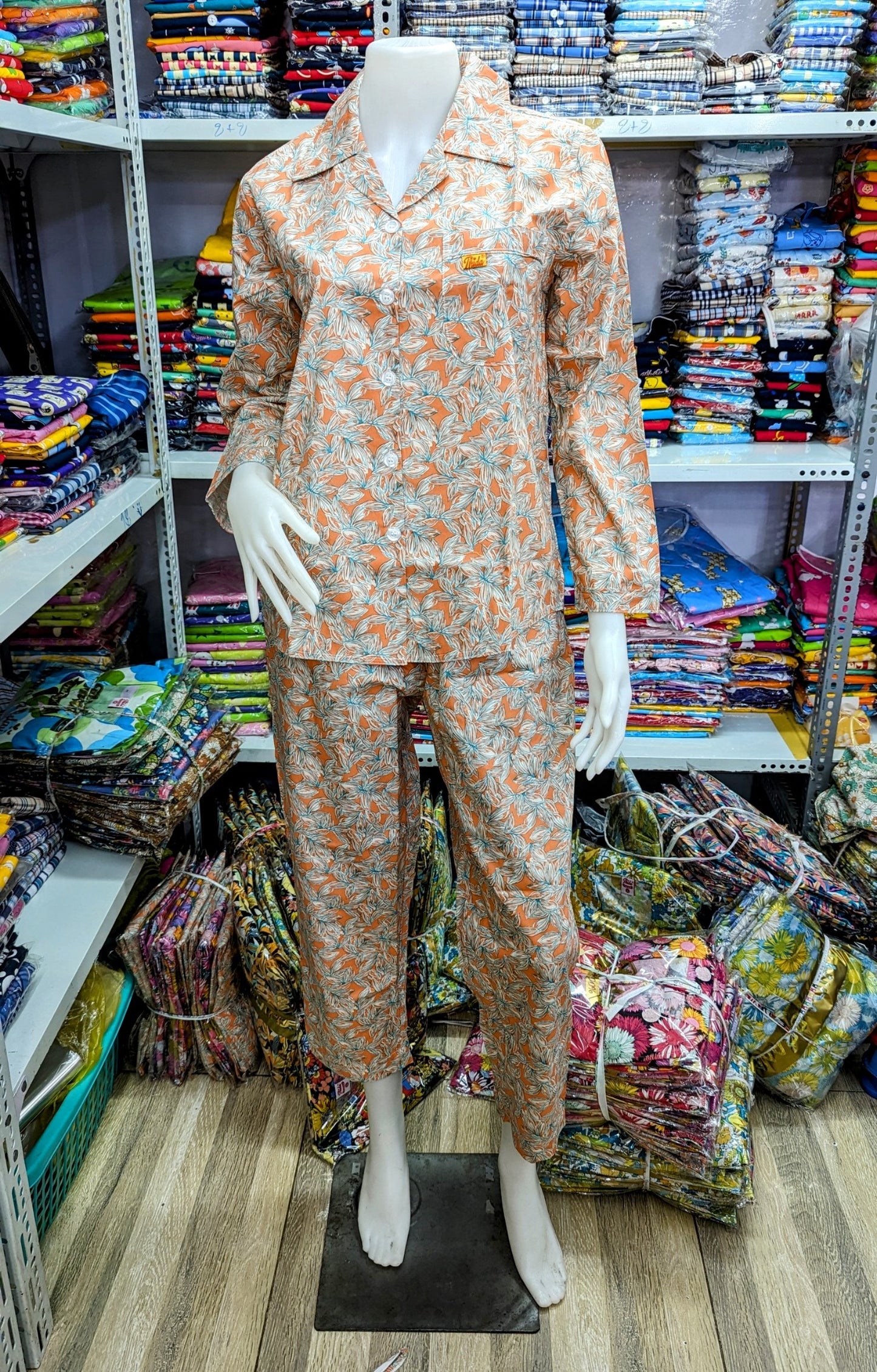 ឈុតផ្កា ធីតា សាច់អំបោះកូតុង ថៃ 100%