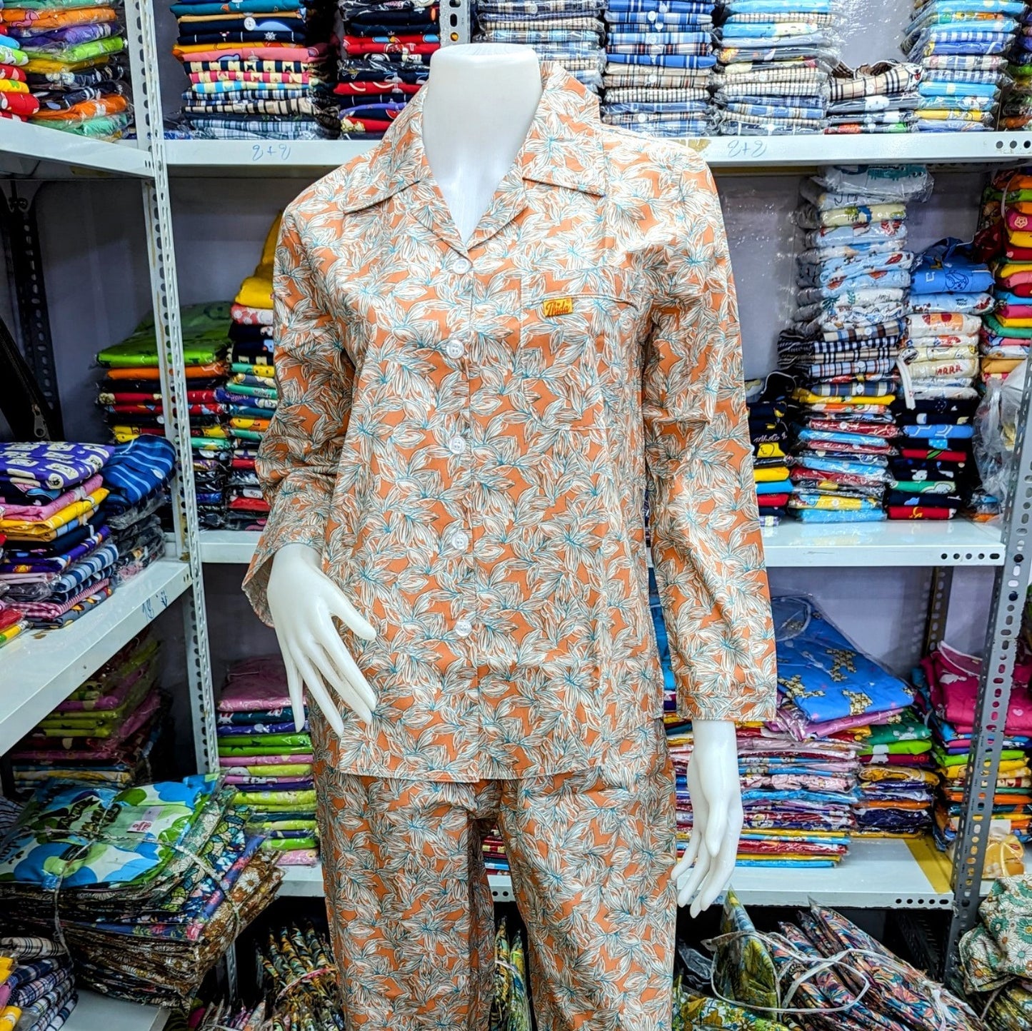 ឈុតផ្កា ធីតា សាច់អំបោះកូតុង ថៃ 100%