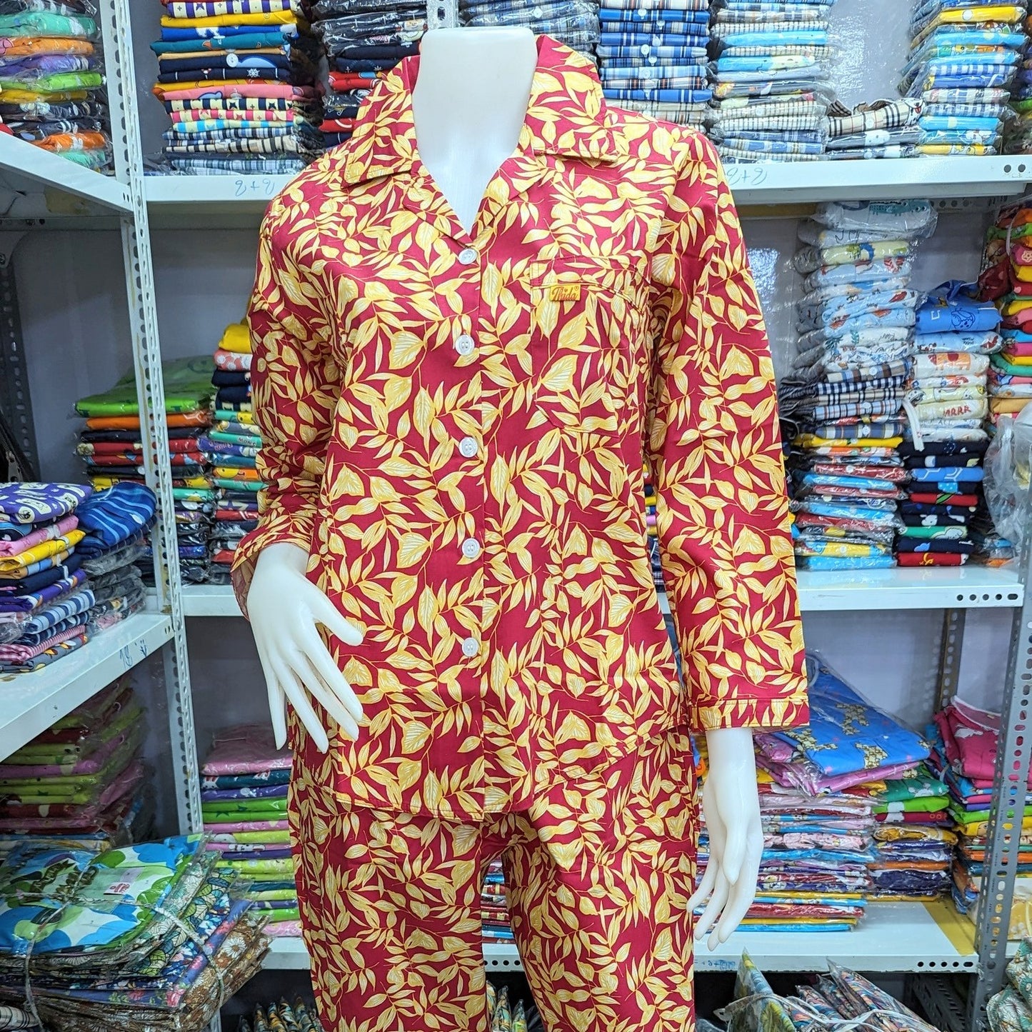 ឈុតផ្កា ធីតា សាច់អំបោះកូតុង ថៃ 100%