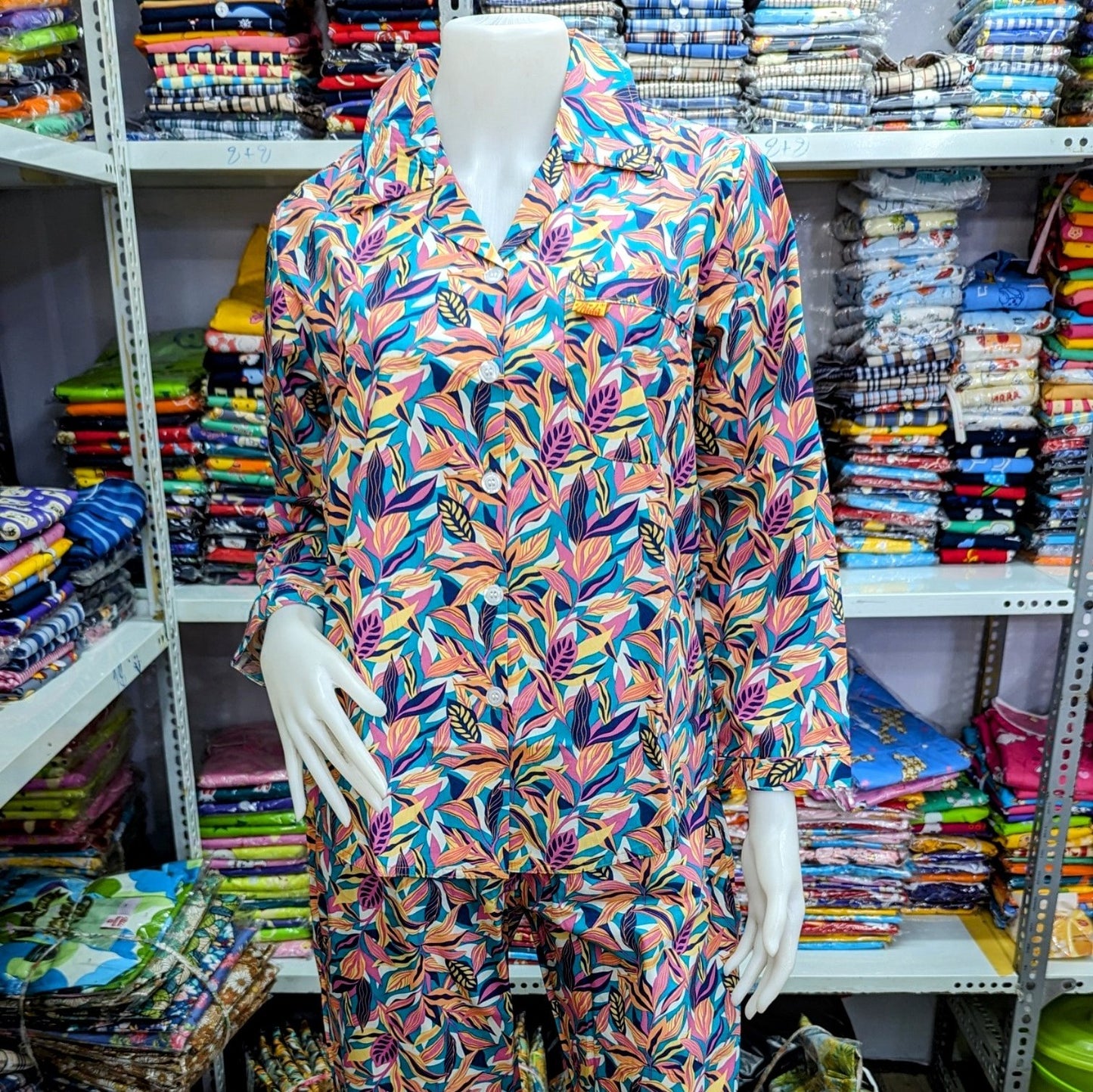 ឈុតផ្កា ធីតា សាច់អំបោះកូតុង ថៃ 100%