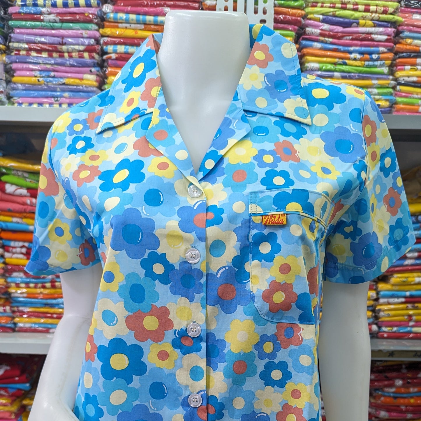 ឈុតផ្កា ធីតា សាច់អំបោះកូតុង ថៃ 100%