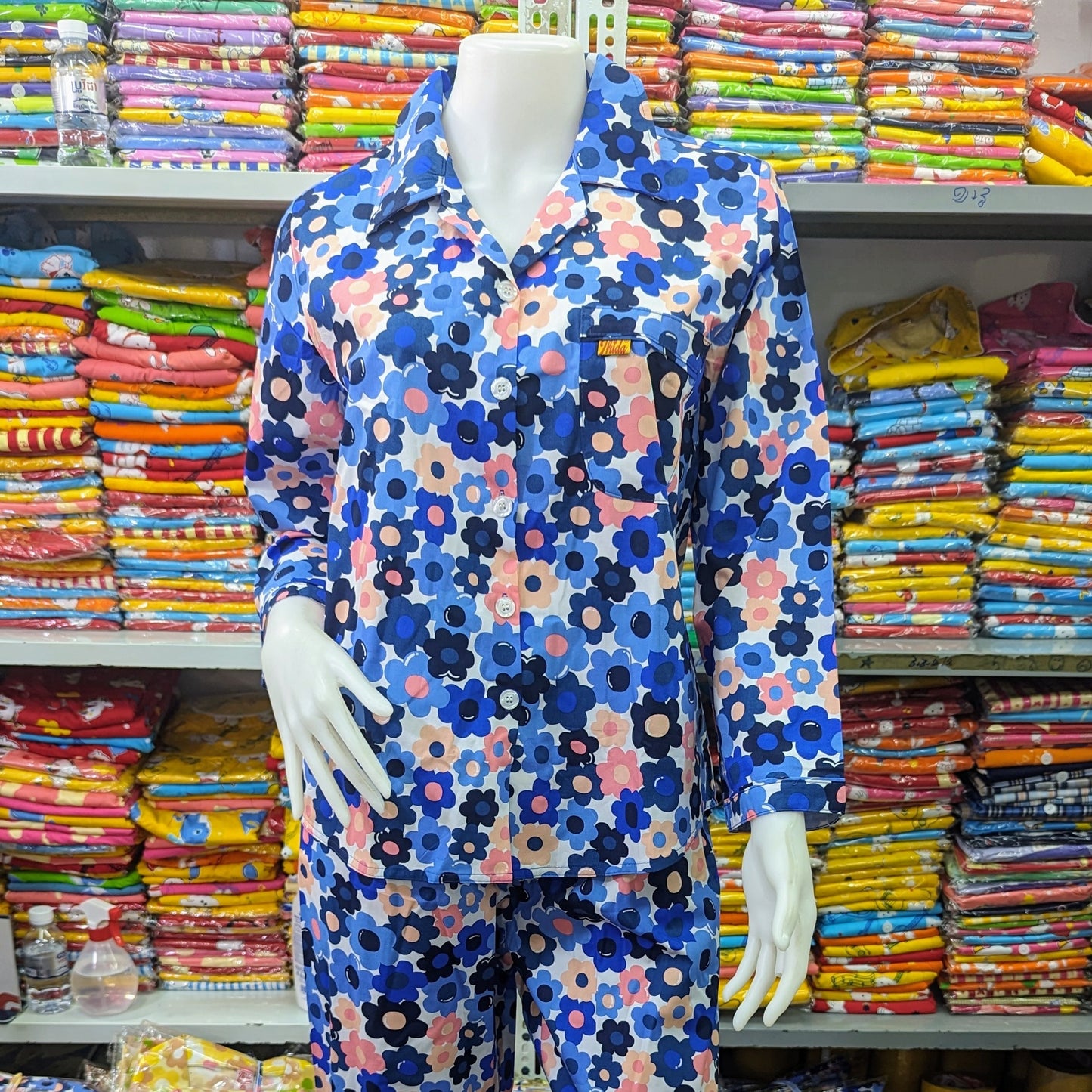 ឈុតផ្កា ធីតា សាច់អំបោះកូតុង ថៃ 100%