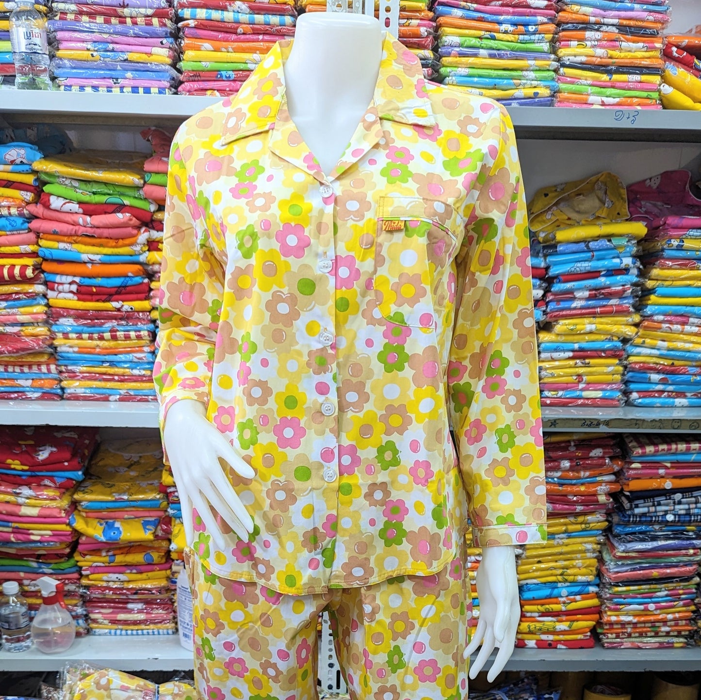 ឈុតផ្កា ធីតា សាច់អំបោះកូតុង ថៃ 100%