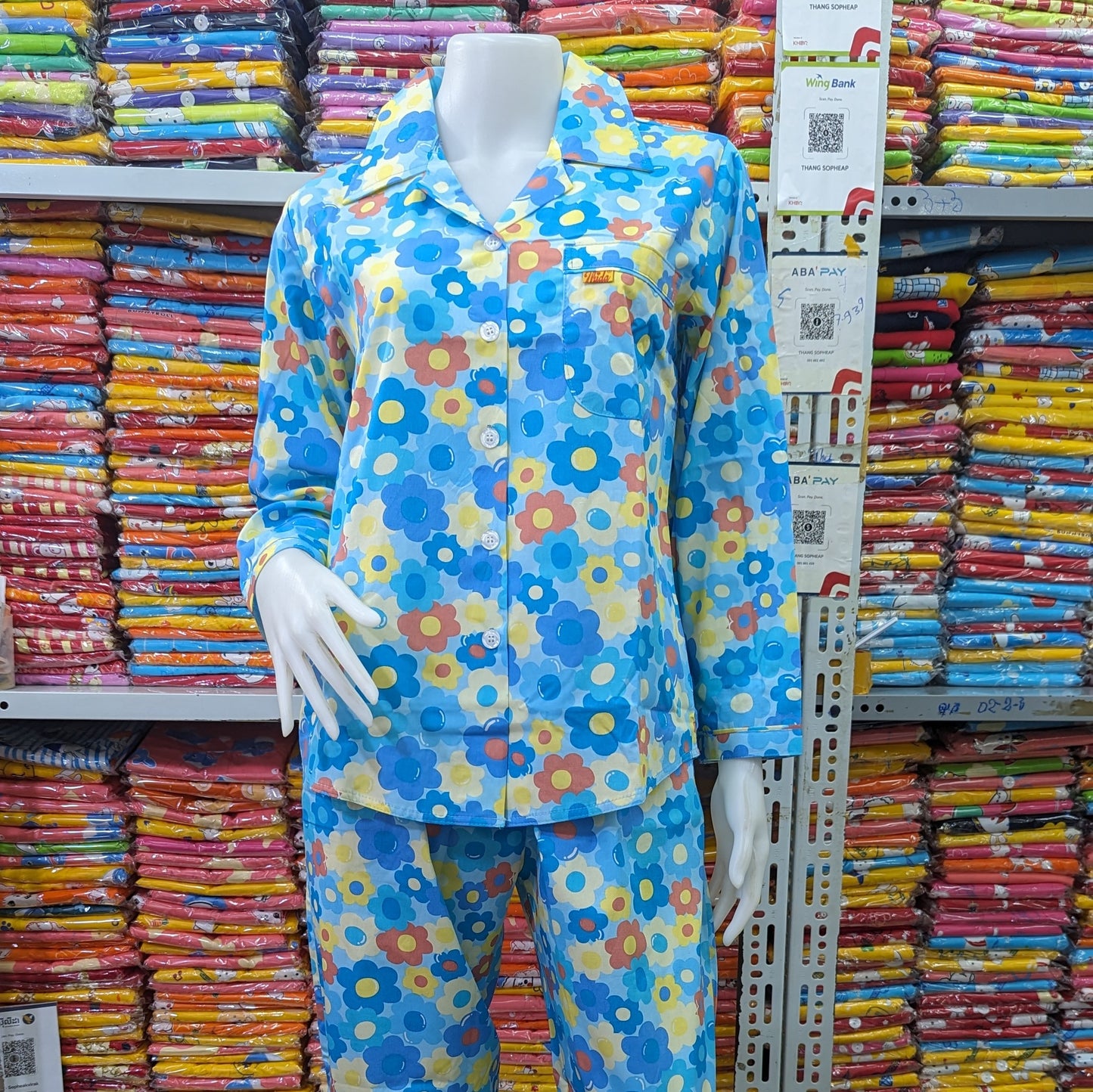 ឈុតផ្កា ធីតា សាច់អំបោះកូតុង ថៃ 100%