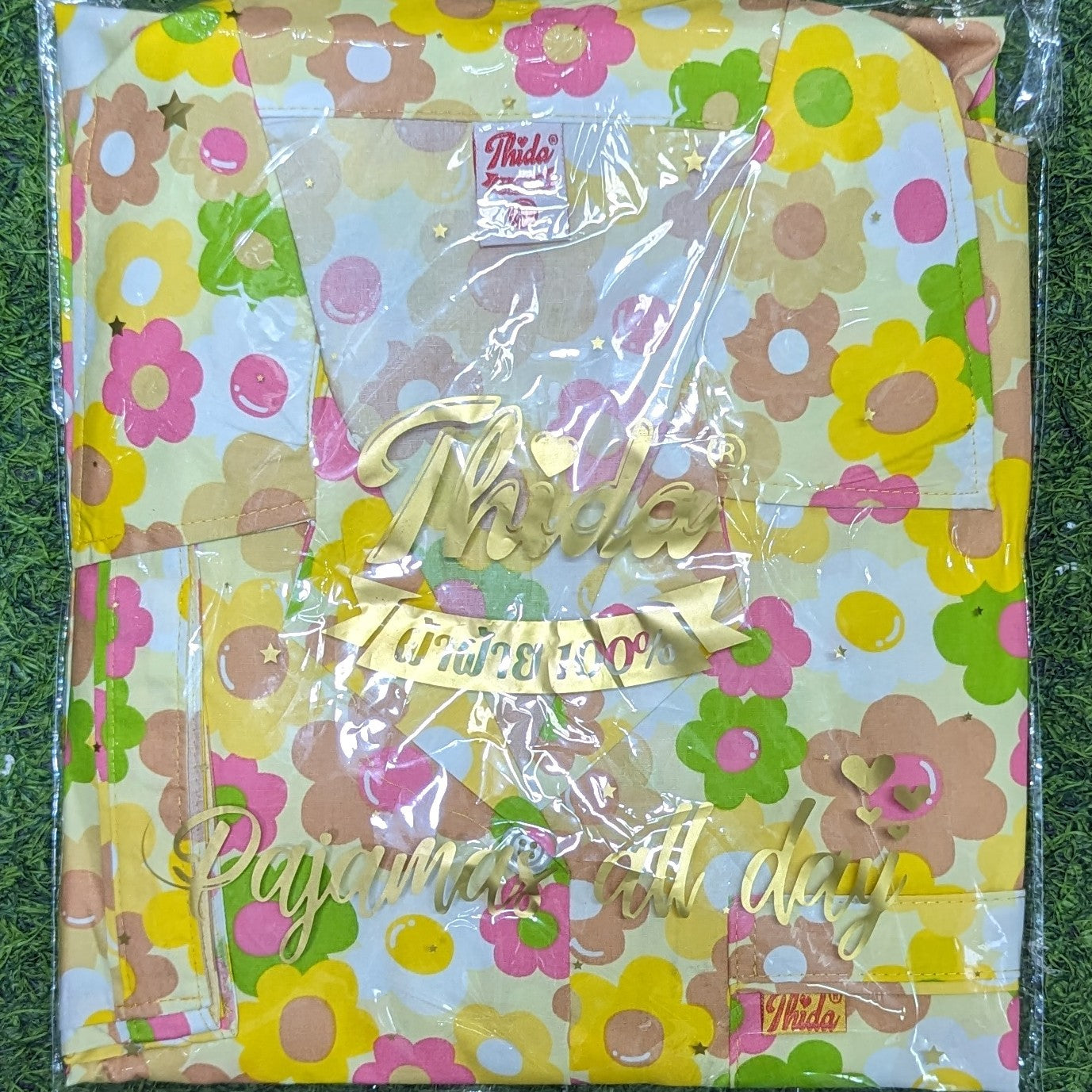 ឈុតផ្កា ធីតា សាច់អំបោះកូតុង ថៃ 100%