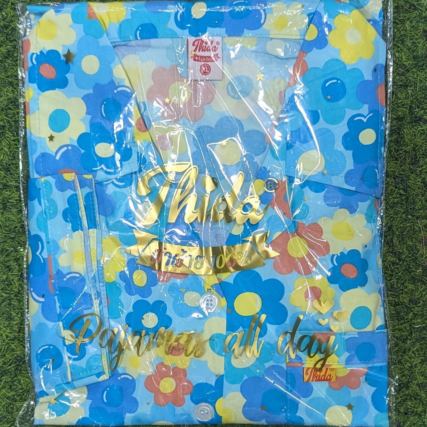 ឈុតផ្កា ធីតា សាច់អំបោះកូតុង ថៃ 100%