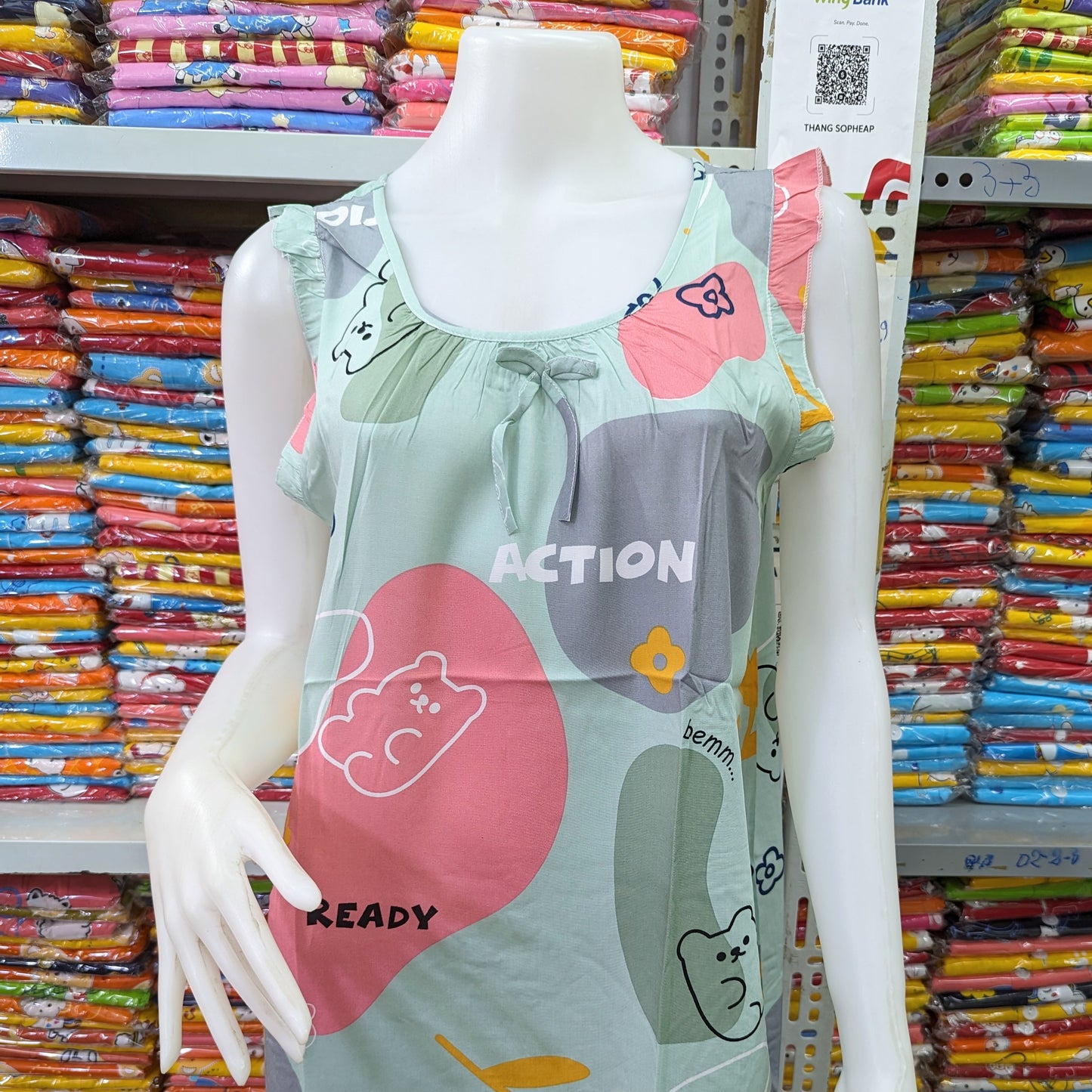 រ៉ូបចិន សាច់ទន់ស្តើង ពោះធំប្រើបាន