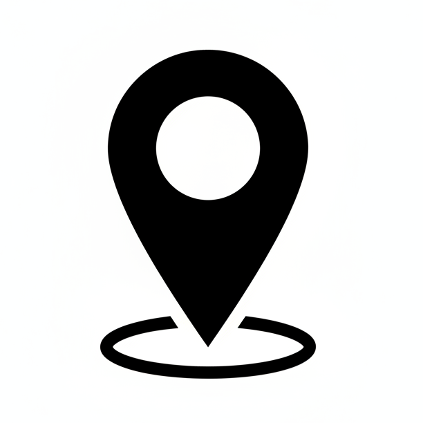 Pin location icon, black color, full hd.