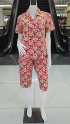 ឈុតឡុក កូតុន 100% ដៃខ្លី ជើងត្រការ