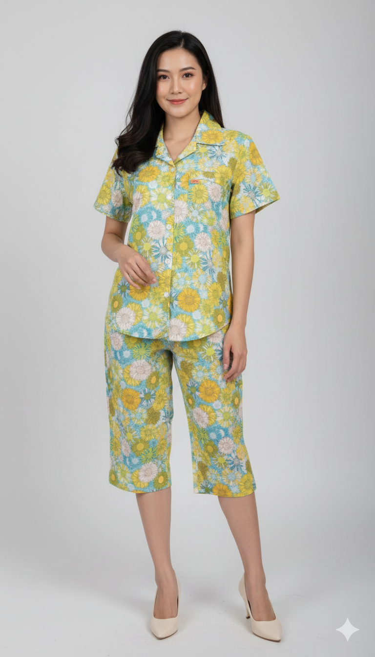 ឈុតផ្កា ធីតា ដៃខ្លី ជើងទ្រការ