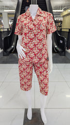 ឈុតឡុក កូតុន 100% ដៃខ្លី ជើងត្រការ