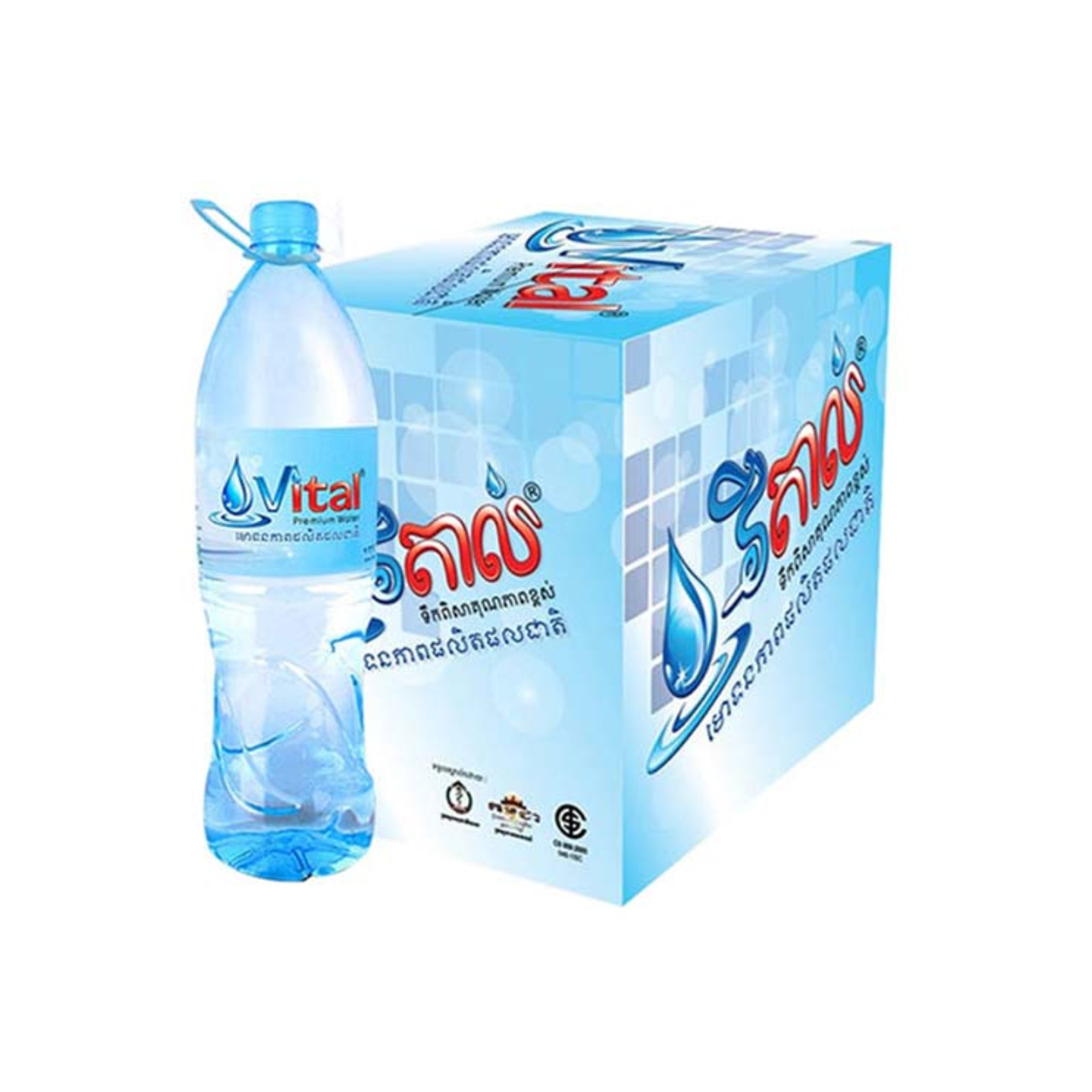 ទឹកបរិសុទ្ធវីតាល់ចំំណុះ 1.5L×12ដប