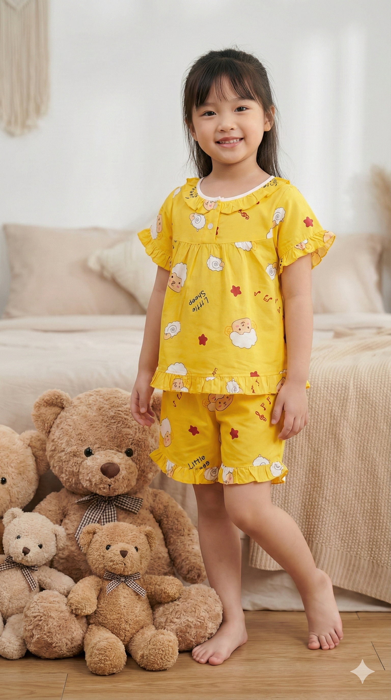 ឈុតក្មេងស្រី ដៃខ្លី ជើងខ្លី