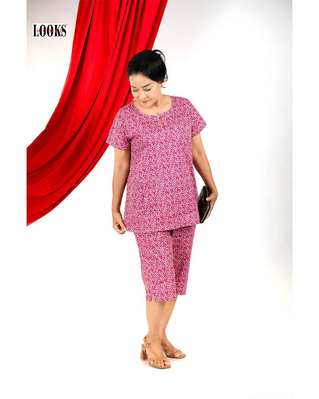 ឈុតដៃខ្លី កមូល កូតុន 100%