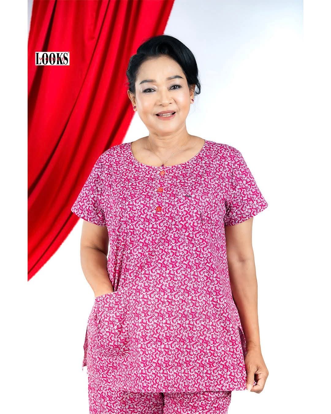 ឈុតដៃខ្លី កមូល កូតុន 100%