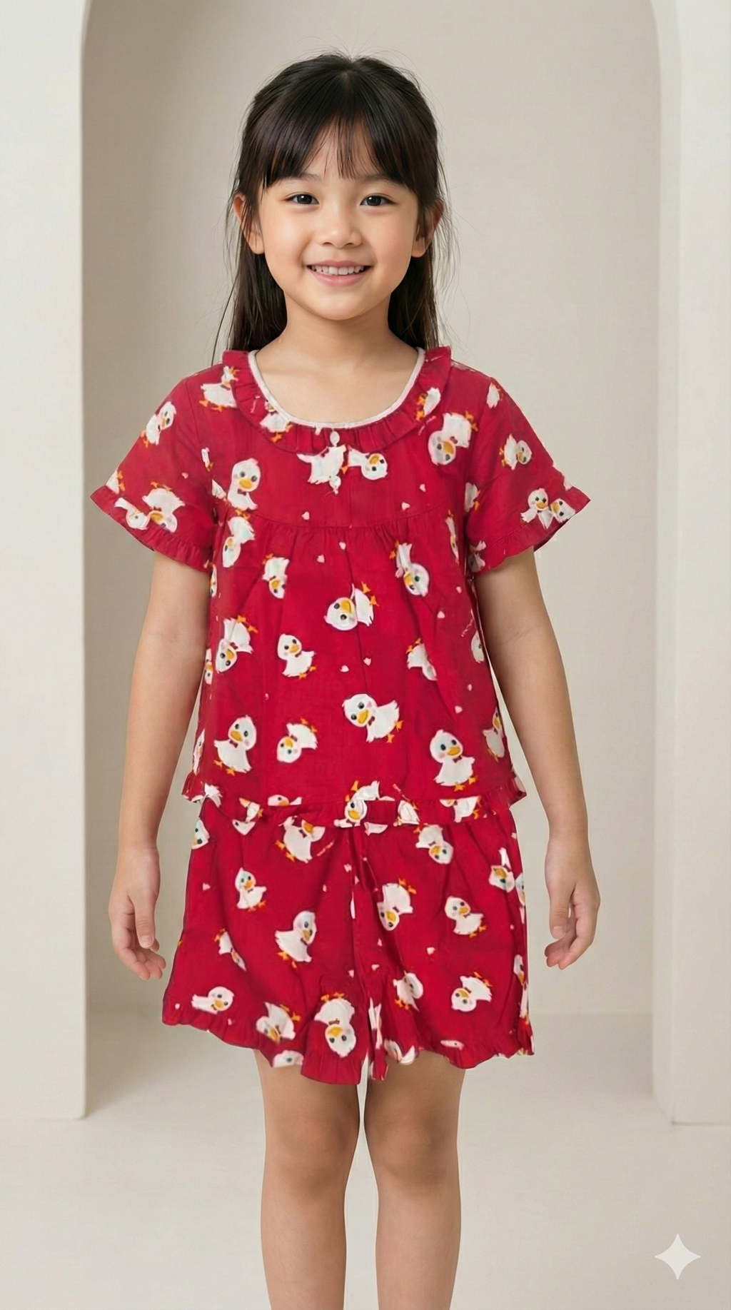 ឈុតក្មេងស្រី ដៃខ្លី ជើងខ្លី