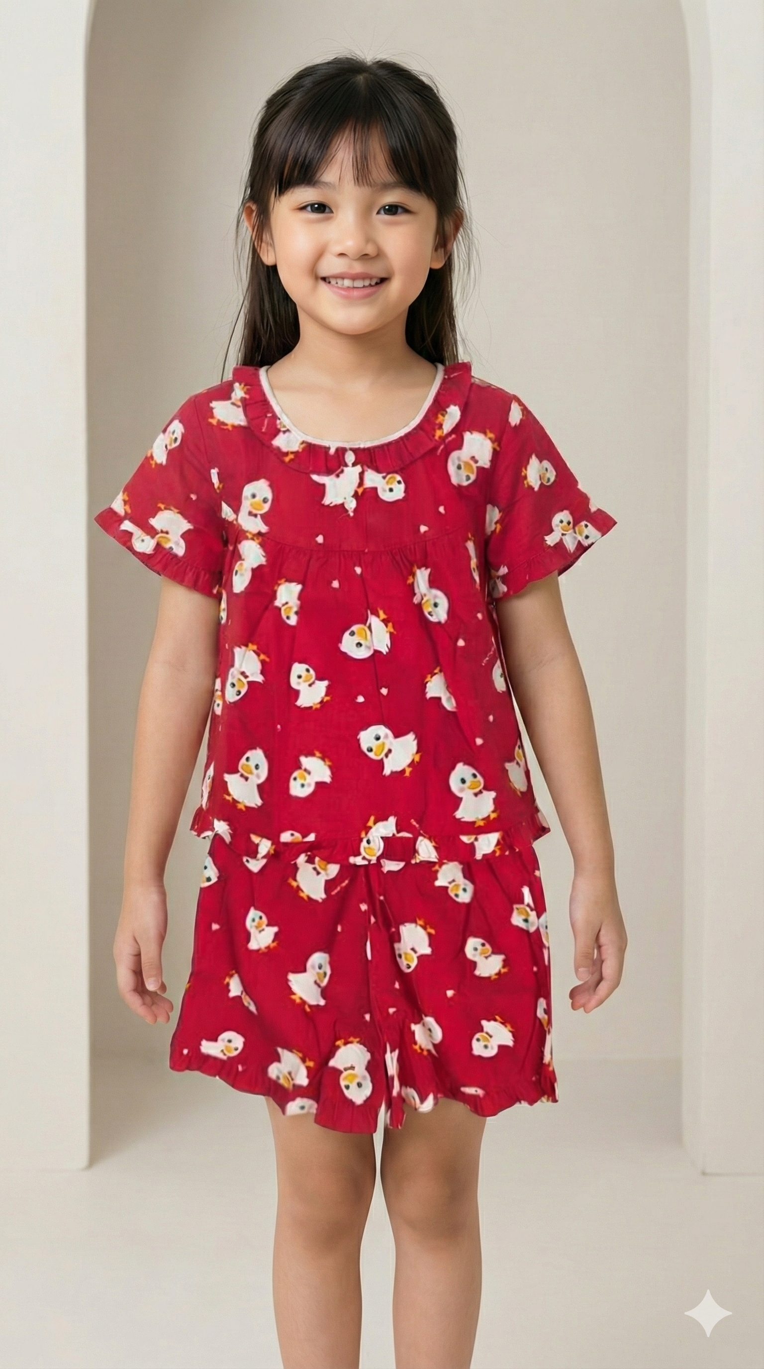 ឈុតក្មេងស្រី ដៃខ្លី ជើងខ្លី