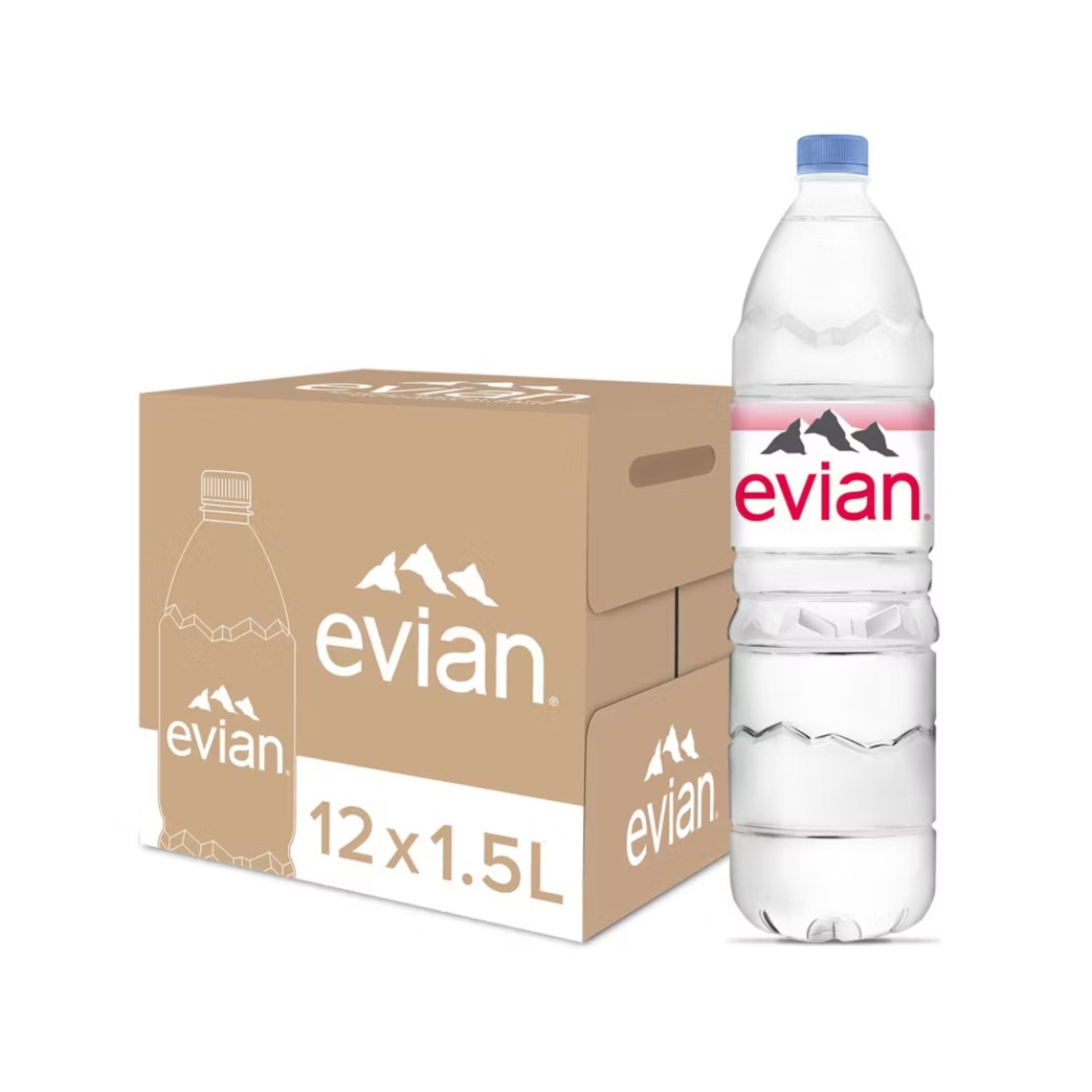 ទឹករ៉ែធម្មជាតិអេវីយ៉ង់ 1.5លីត្រ × 12ដប